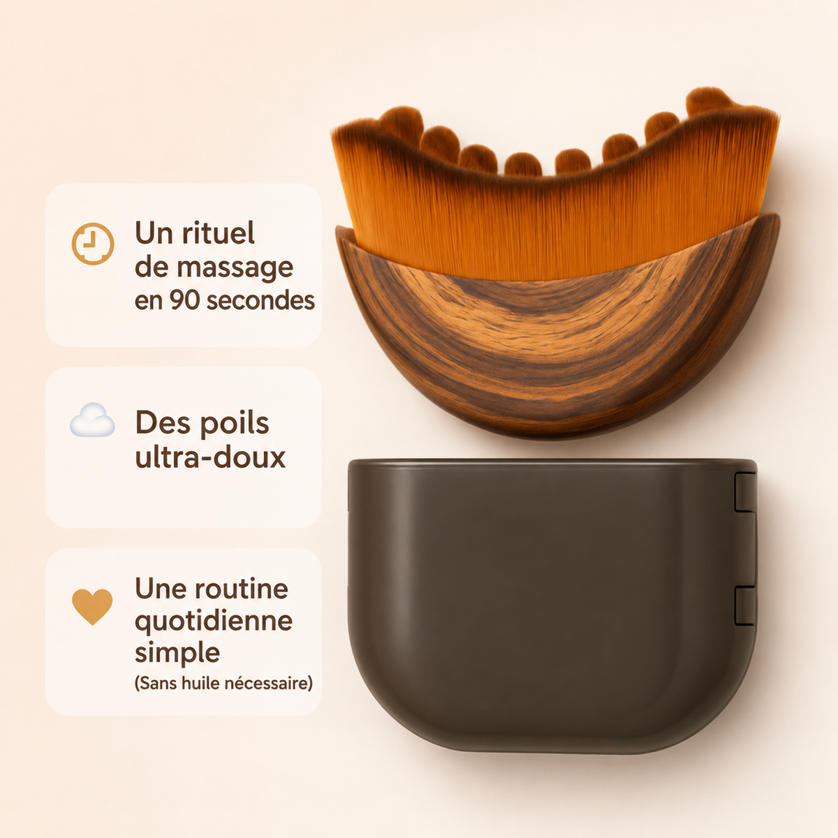 Brosse de massage facial sans marque